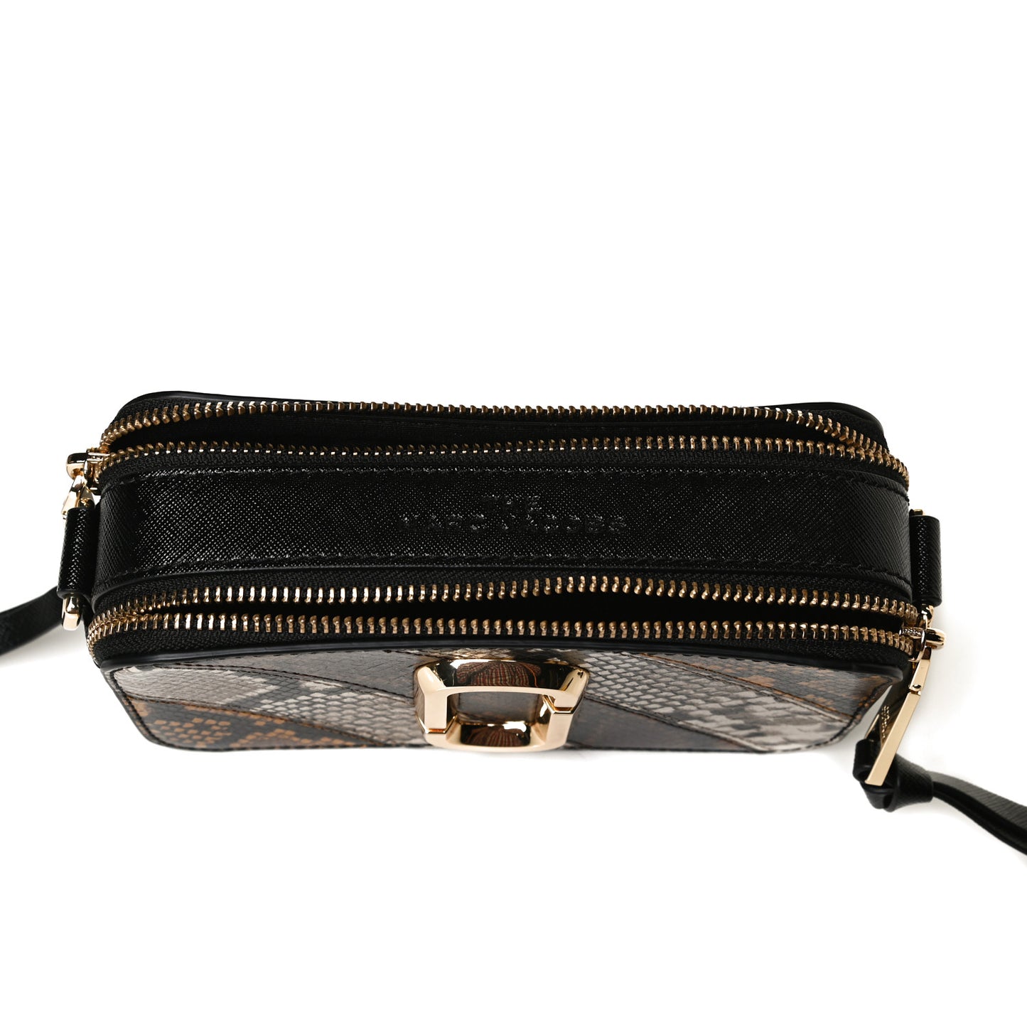 Calfskin Snake Embossed Snapshot Camera Bag