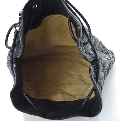 Bottega Veneta Nappa Intrecciato Quilted Farfalle Shoulder Bag Black 5 of 8