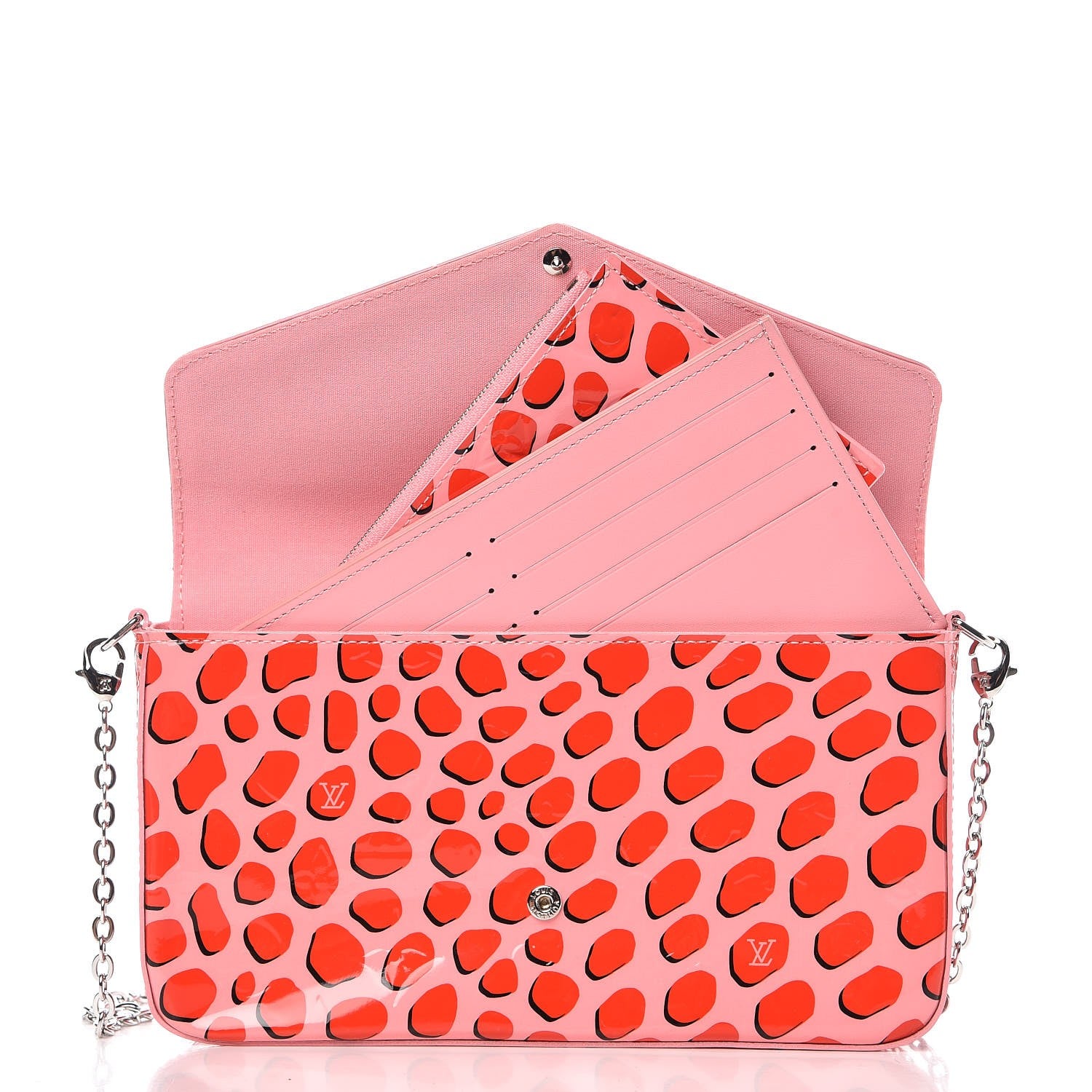 Louis Vuitton Vernis Jungle Dots Pochette Felicie Sugar Pink Poppy 5 of 9