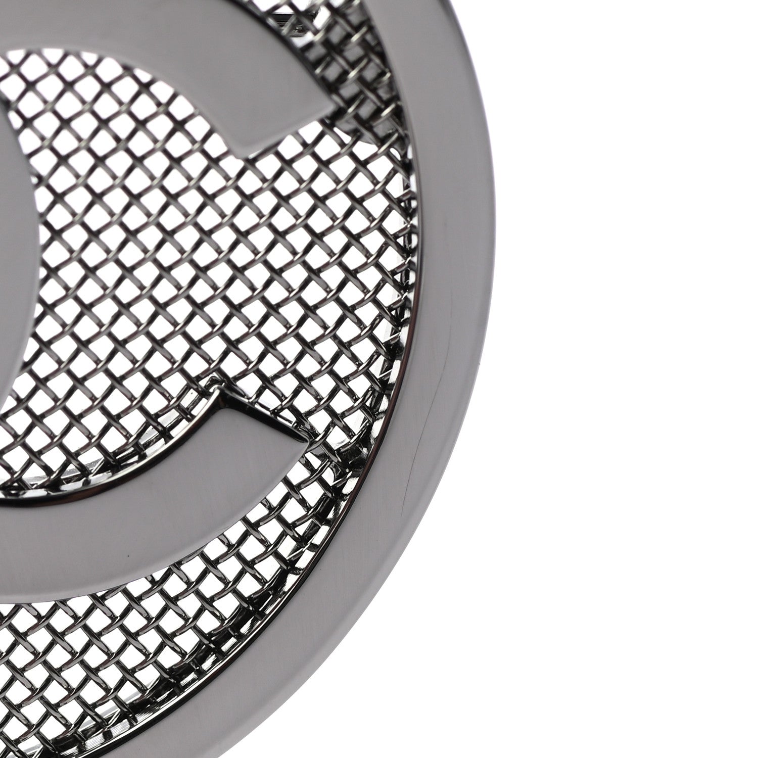 Chanel Mesh Circle CC Brooch Silver 5 of 5
