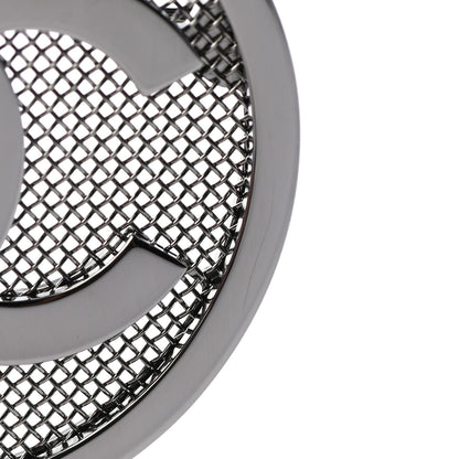 Chanel Mesh Circle CC Brooch Silver 5 of 5