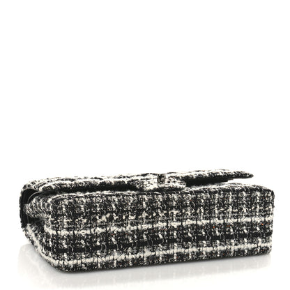 Chanel Tweed Quilted Medium Double Flap Black 4 of 9
