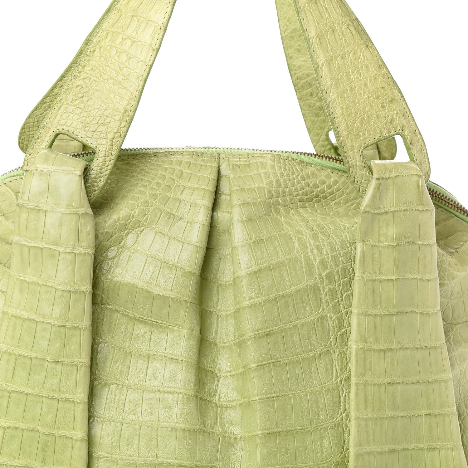Nancy Gonzalez Crocodile Tote Lime 7 of 9