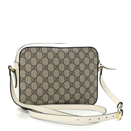 Gucci GG Supreme Monogram Small Horsebit 1955 Shoulder Bag Beige Mystic White 3 of 10