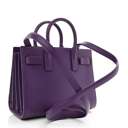 Saint Laurent Calfskin Nano Sac De Jour Purple 3 of 9