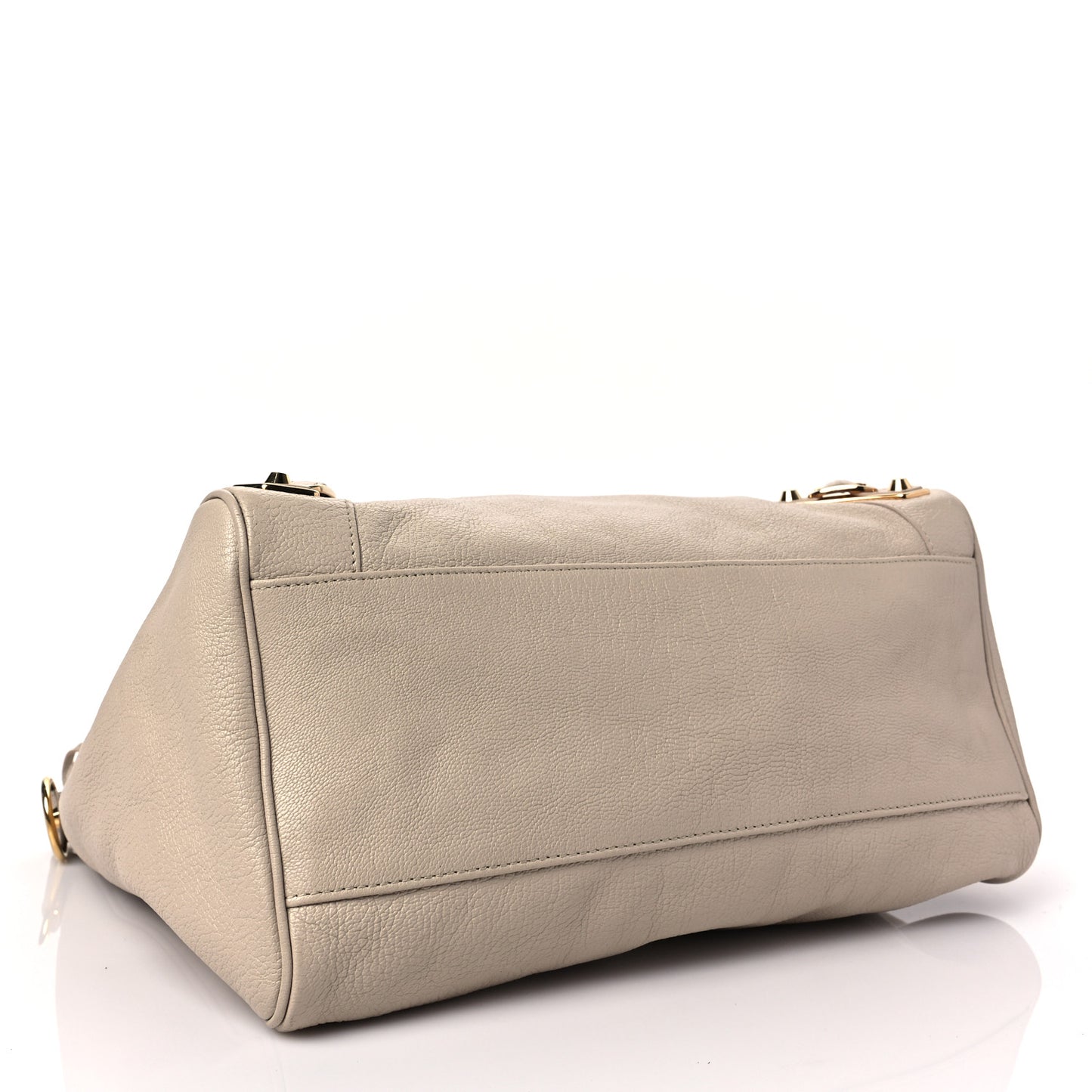 Chevre Gold Metallic Edge Hardware Velo Beige Praline