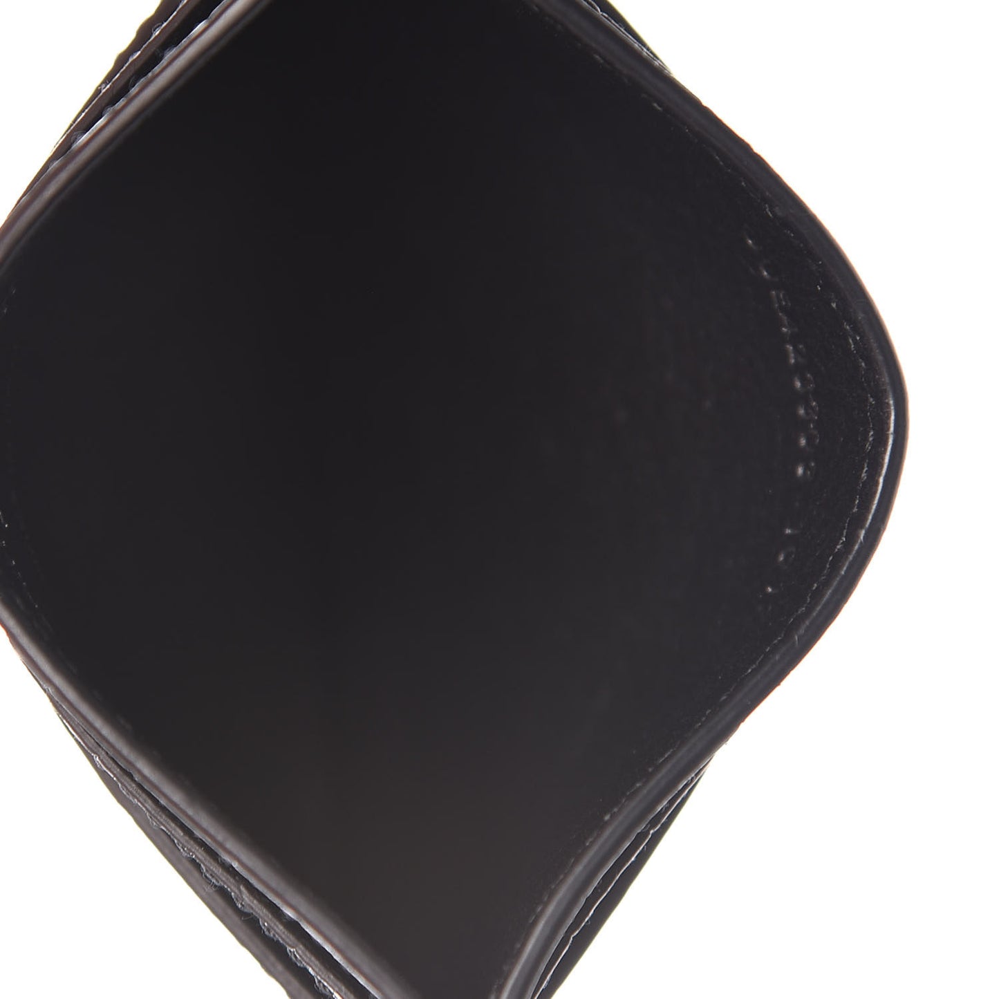 Calfskin Crocodile Embossed Monogram Credit Card Case Black