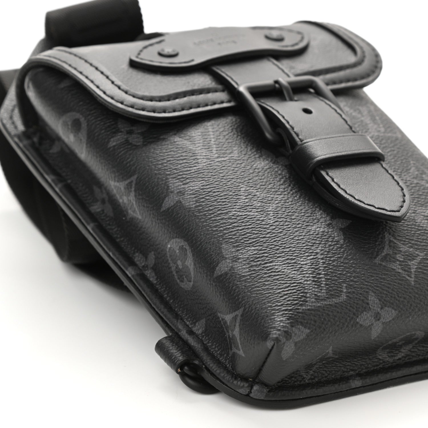 Louis Vuitton Monogram Eclipse Saumur Slingbag Black 8 of 9