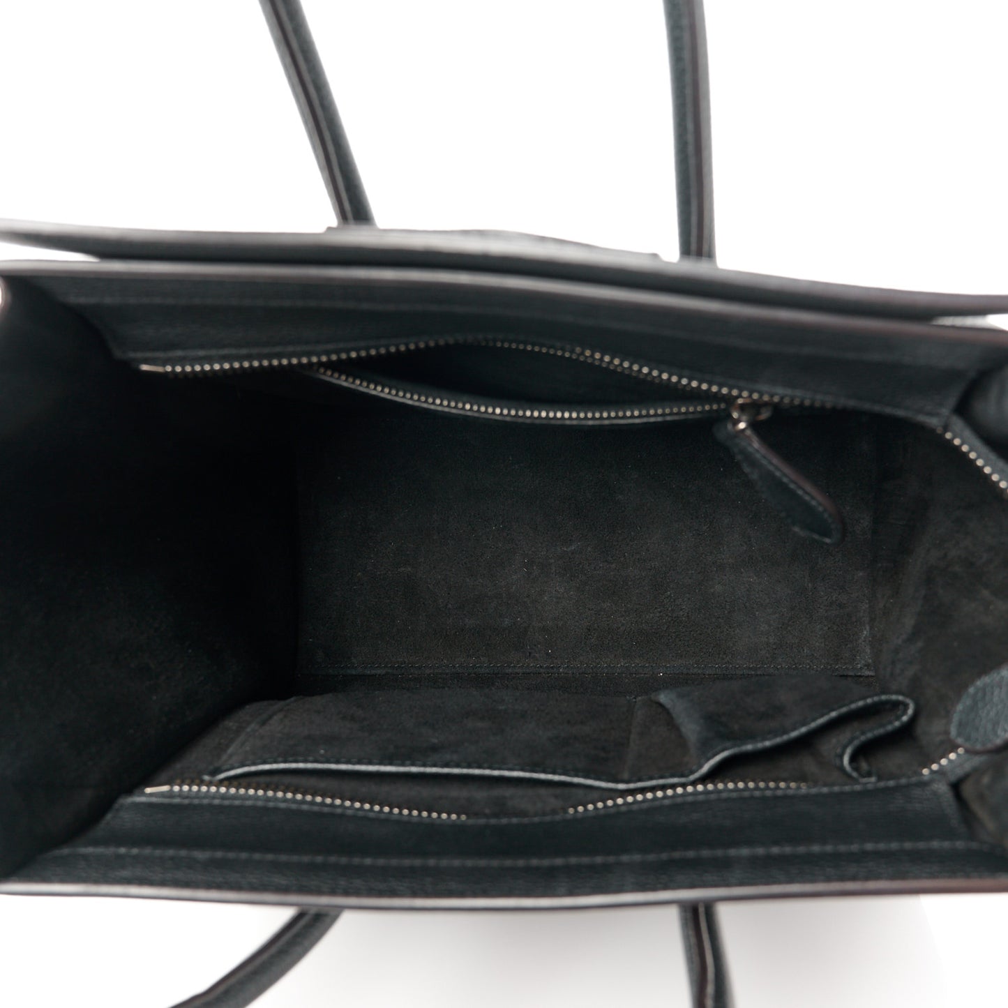 Drummed Calfskin Micro Luggage Black