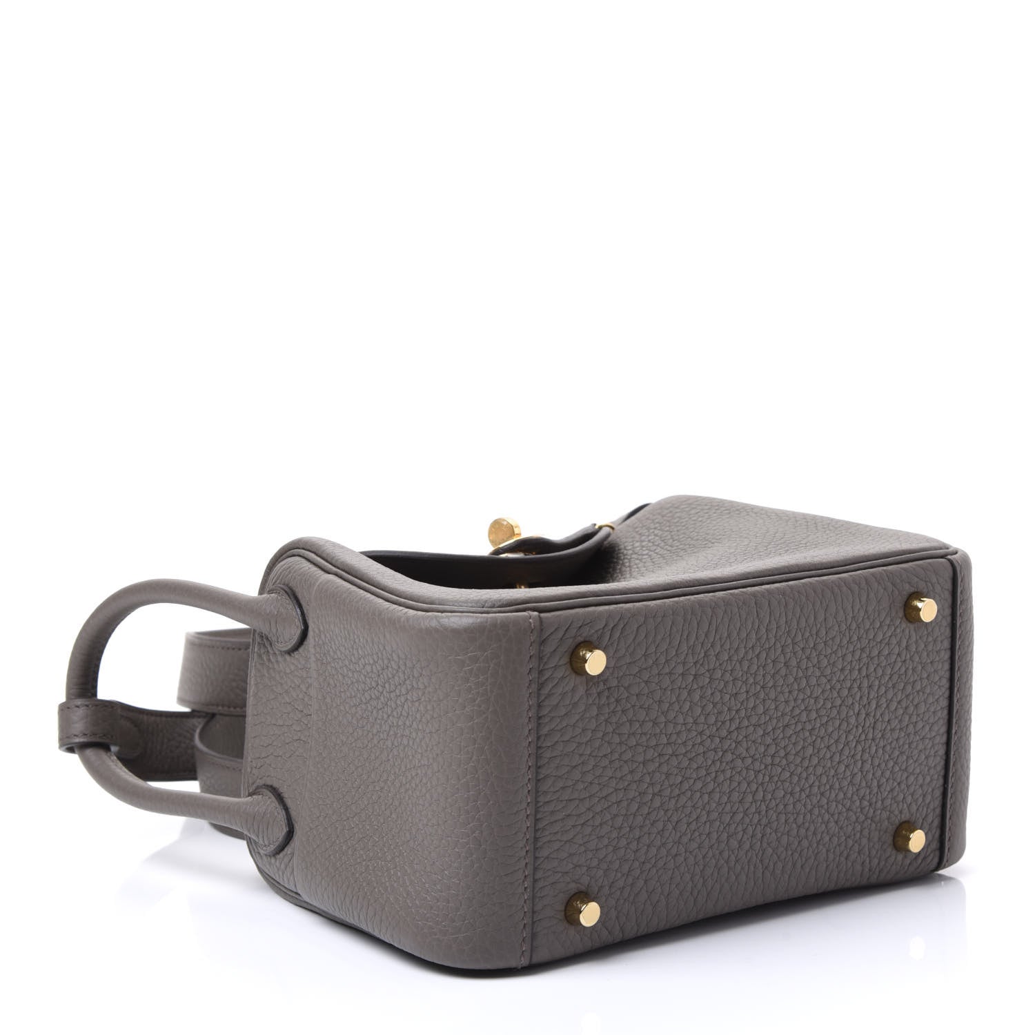 Hermes Taurillon Clemence Mini Lindy 20 Etain 3 of 11