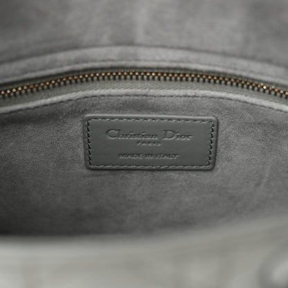Christian Dior Ultra Matte Calfskin Cannage Small My ABCDior Lady Dior Gray 6 of 10
