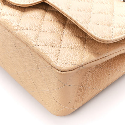 Chanel Caviar Quilted Medium Double Flap Beige Clair 11 of 11