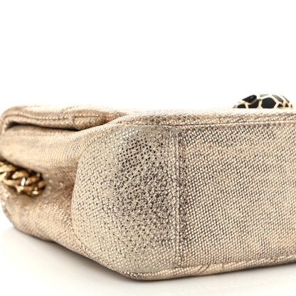 Bulgari Metallic Karung Matelasse Mini Serpenti Cabochon Crossbody Gold 9 of 10