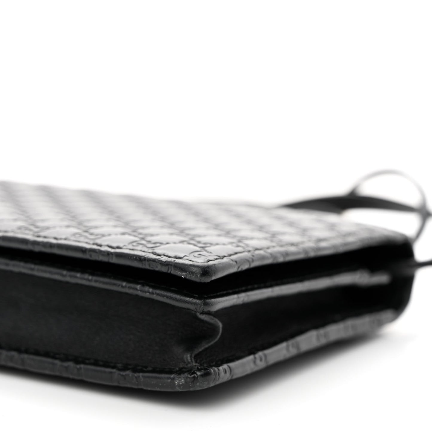 Microguccissima Crossbody Wallet Black