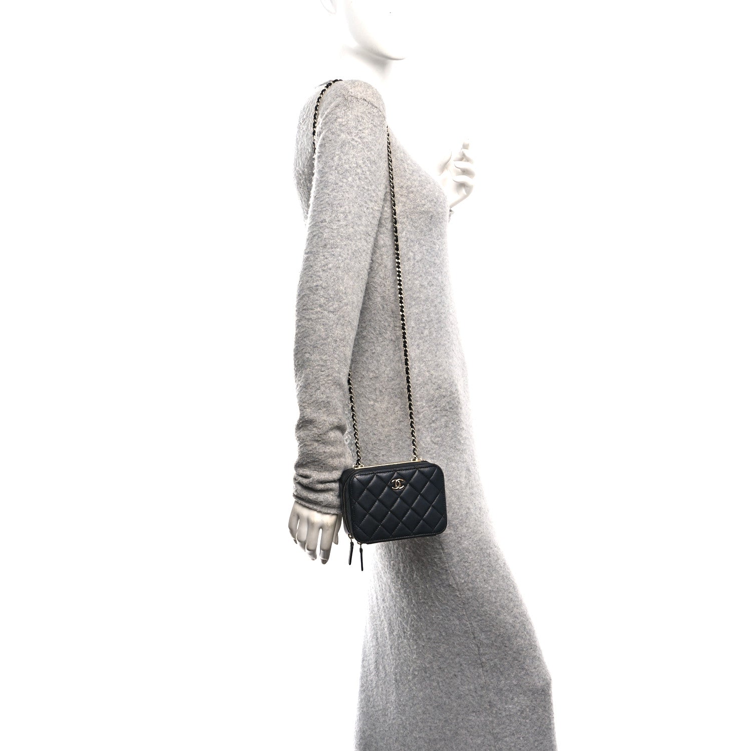 Chanel Lambskin Quilted Small Trendy CC Camera Case With Chain