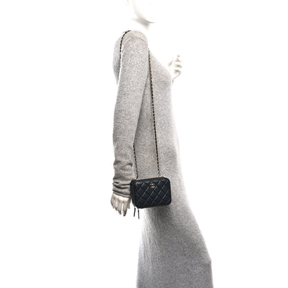 Chanel Lambskin Quilted Small Trendy CC Camera Case With Chain Navy 2 of 10