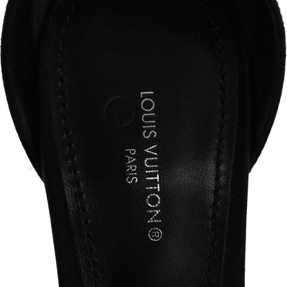 Louis Vuitton Satin Crystal Sandals 40 Black 7 of 8