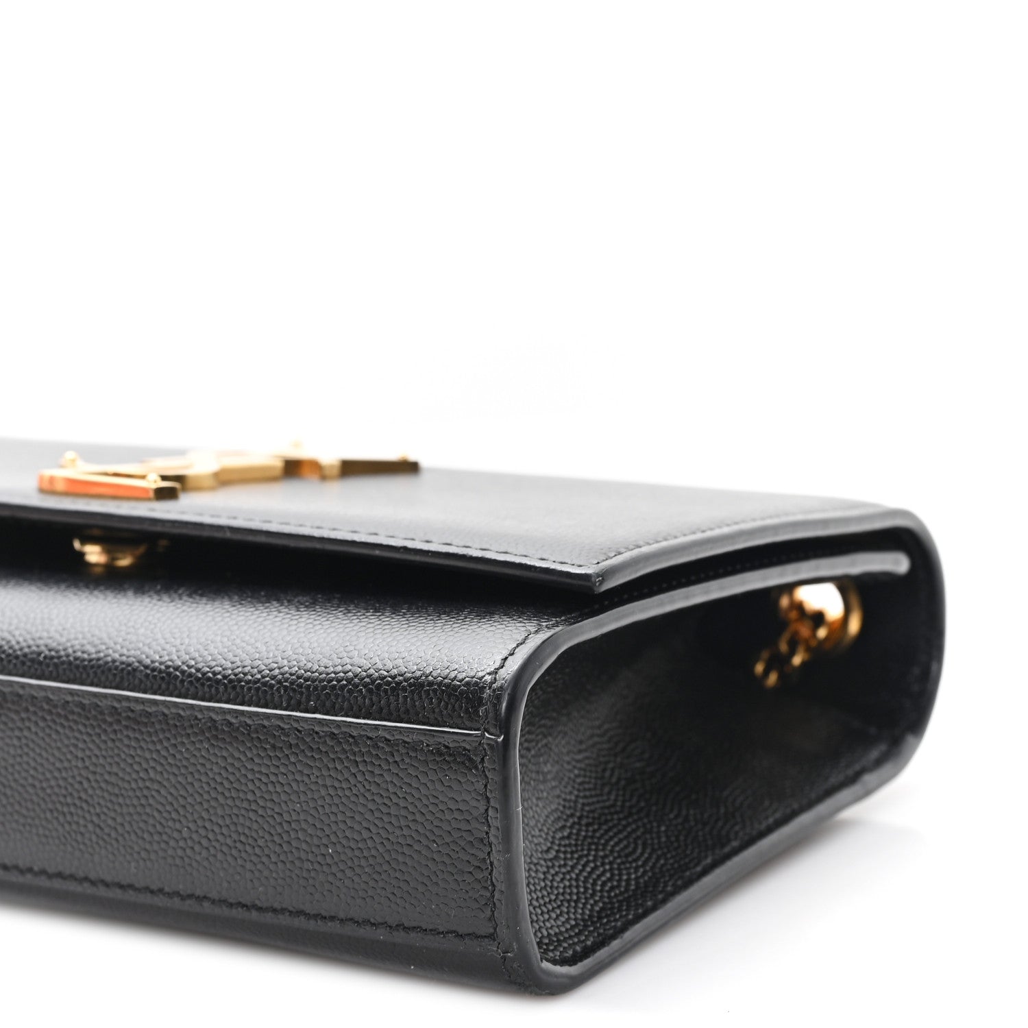 Saint Laurent Grain De Poudre Small Monogram Kate Satchel Black 10 of 11