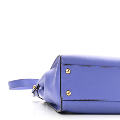 Fendi Vitello Seta Medium Peekaboo Iconic Satchel Viola Cassis 12 of 16
