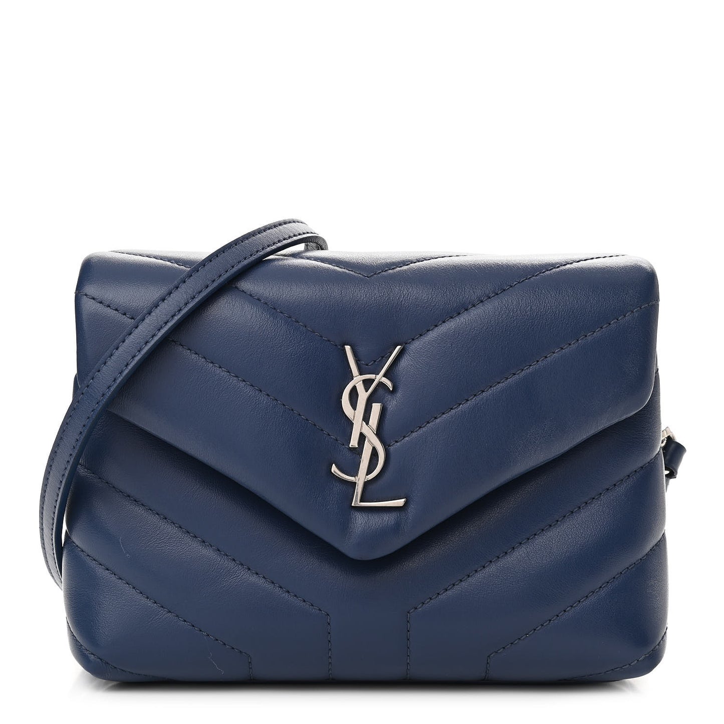 Calfskin Y Quilted Monogram Toy Loulou Crossbody Bag New Cobalt