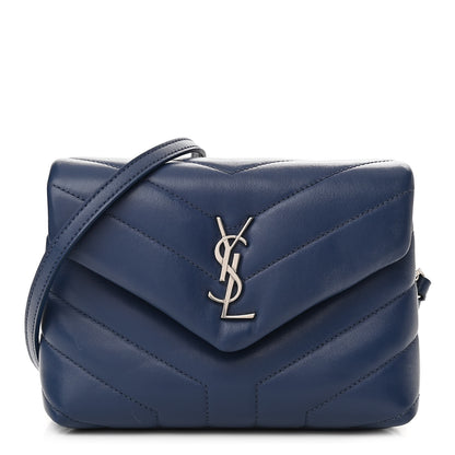 Saint Laurent Calfskin Y Quilted Monogram Toy Loulou Crossbody Bag New Cobalt 1 of 10