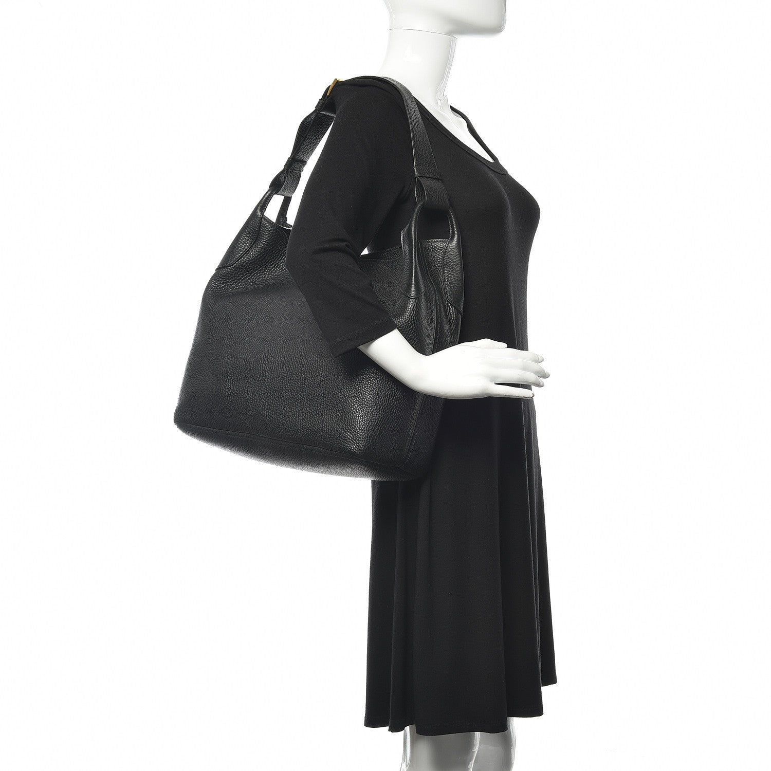 Prada Vitello Daino Tote Black 2 of 9