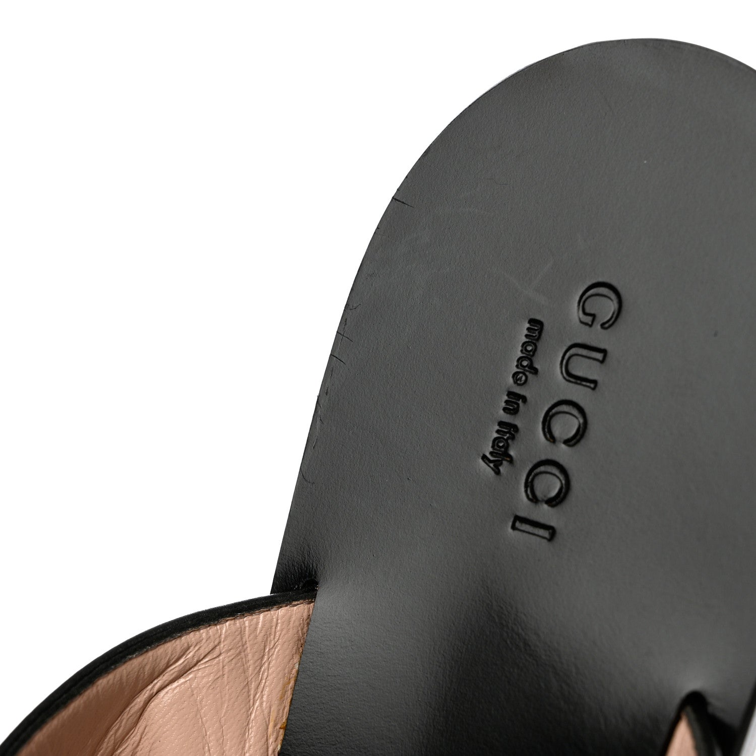 Gucci Calfskin GG Marmont Thong Sandals 38 Black 8 of 8