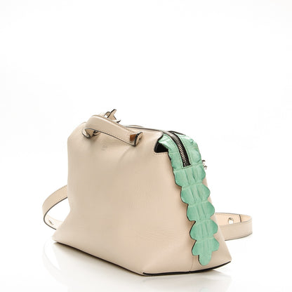 Fendi Vitello Dolce Croc Tail Large By The Way Boston Bag Camelia Menta 6 of 9