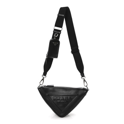 Prada Grace Lux Triangle Shoulder Bag Black 1 of 11