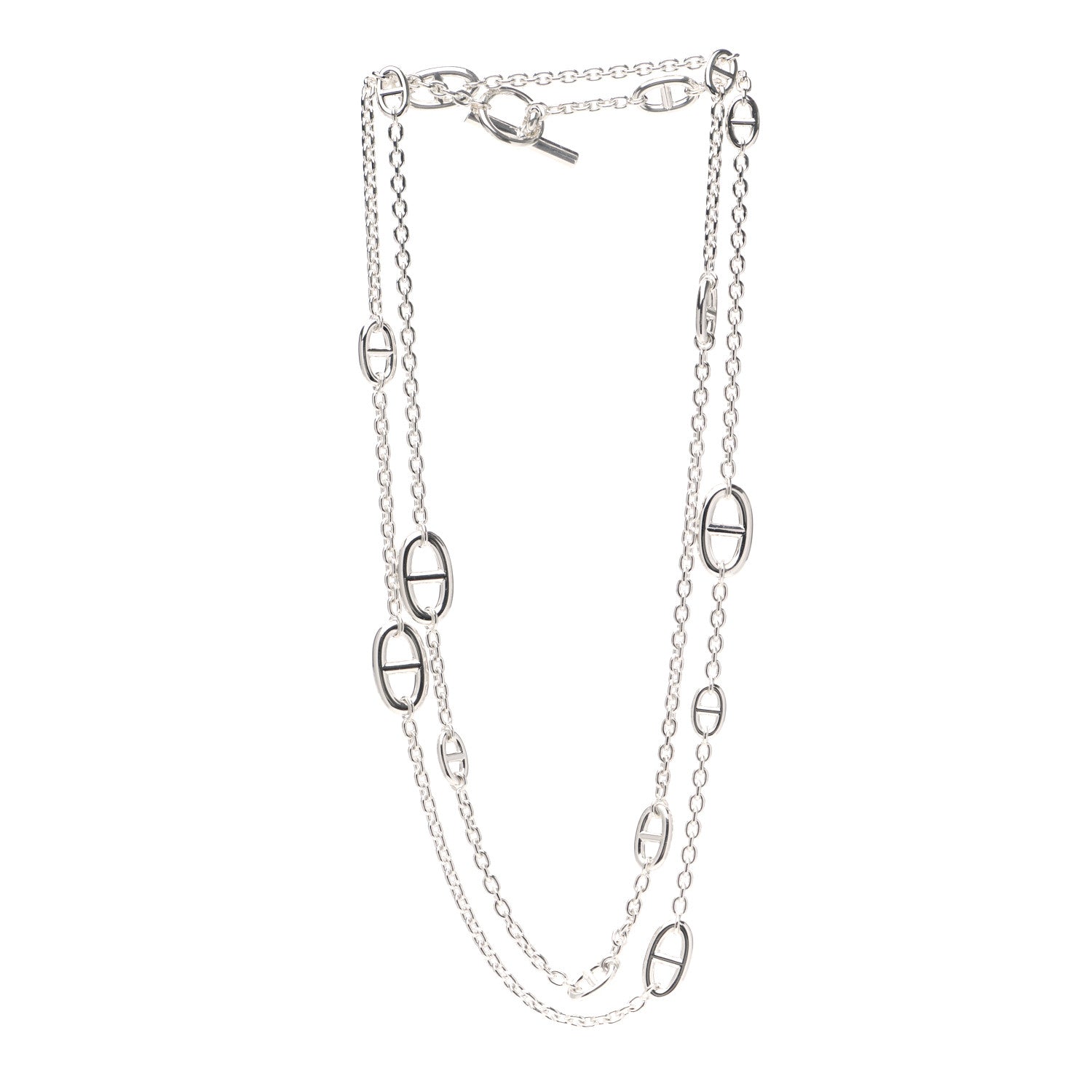 Hermes Sterling Silver Farandole Necklace 120 3 of 5
