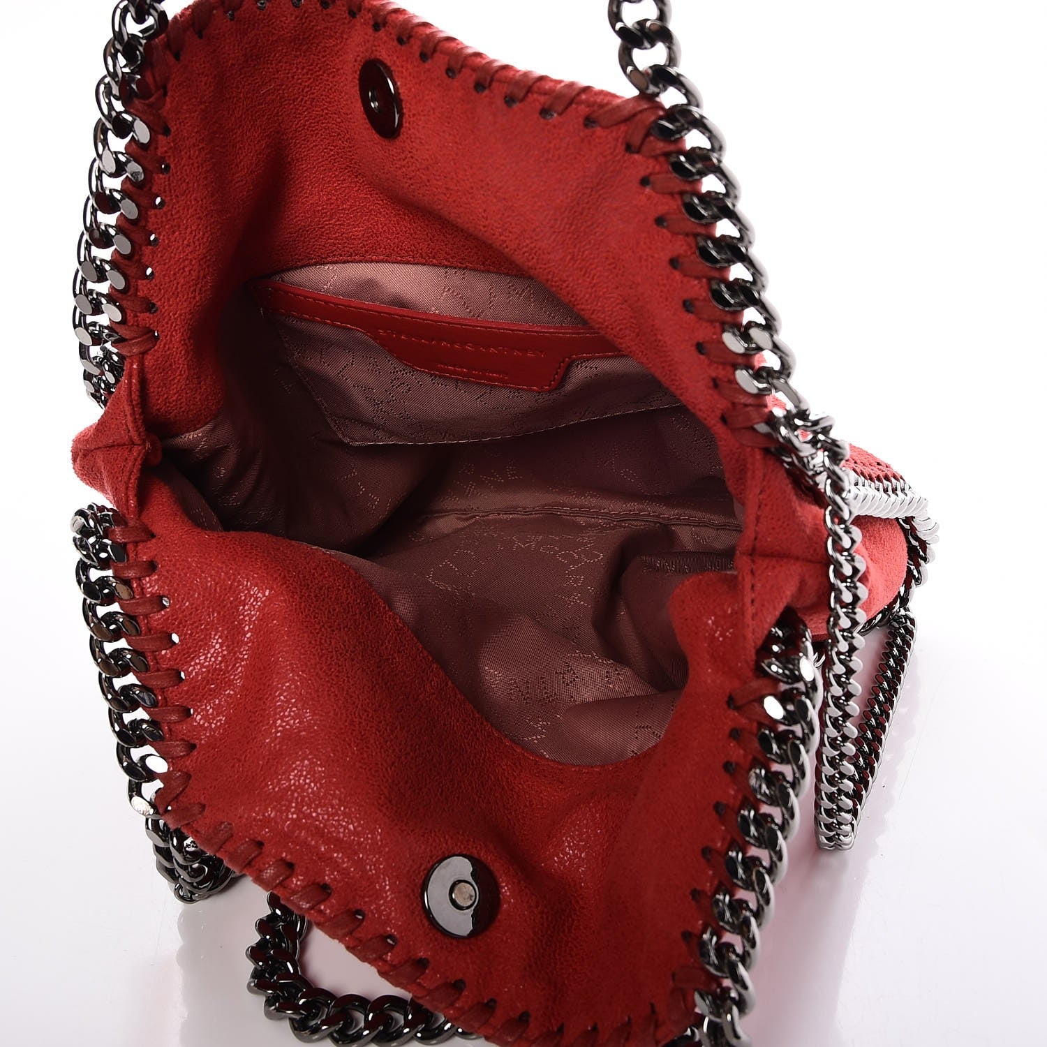 Stella McCartney Shaggy Deer Mini Falabella Shoulder Bag Cherry 5 of 8