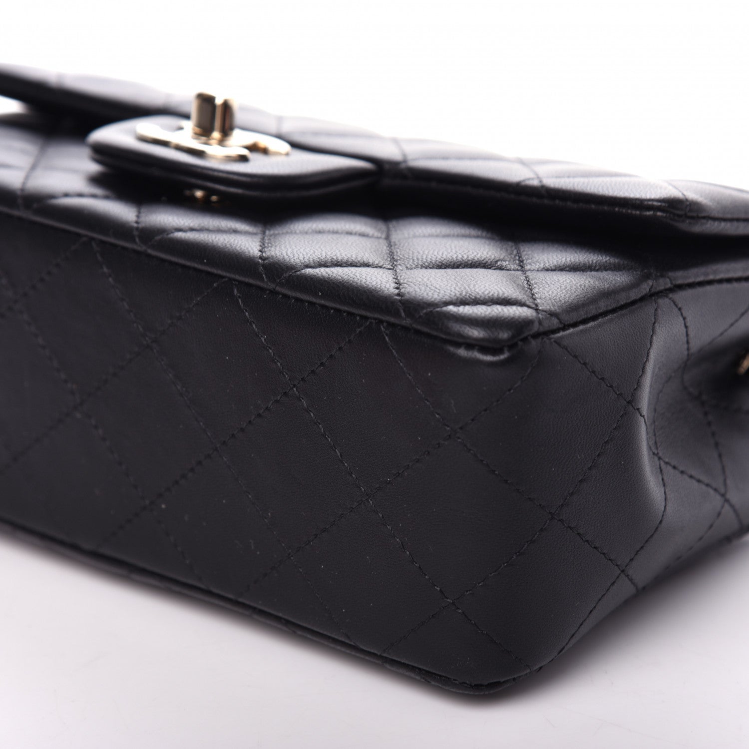Chanel Lambskin Quilted Mini Rectangular Flap Black 9 of 9