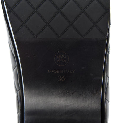 Chanel Lambskin Quilted CC Clogs 36 Black 6 of 10