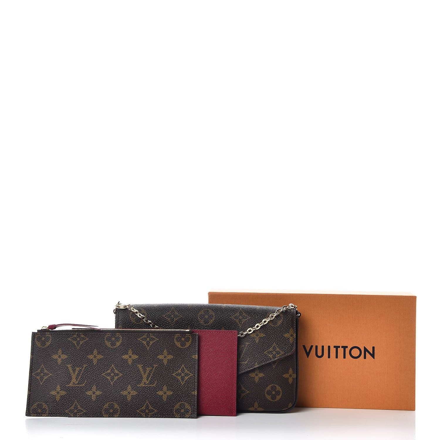 Louis Vuitton Monogram Pochette Felicie Chain Wallet Fuchsia 11 of 11