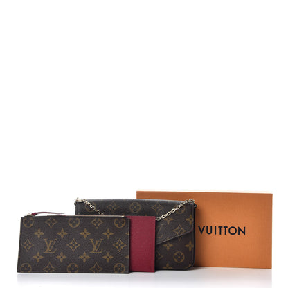 Louis Vuitton Monogram Pochette Felicie Chain Wallet Fuchsia 11 of 11