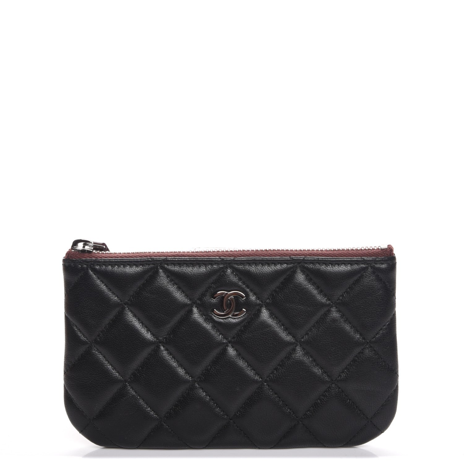 Chanel Lambskin Quilted Small Cosmetic Case Black 1 of 8