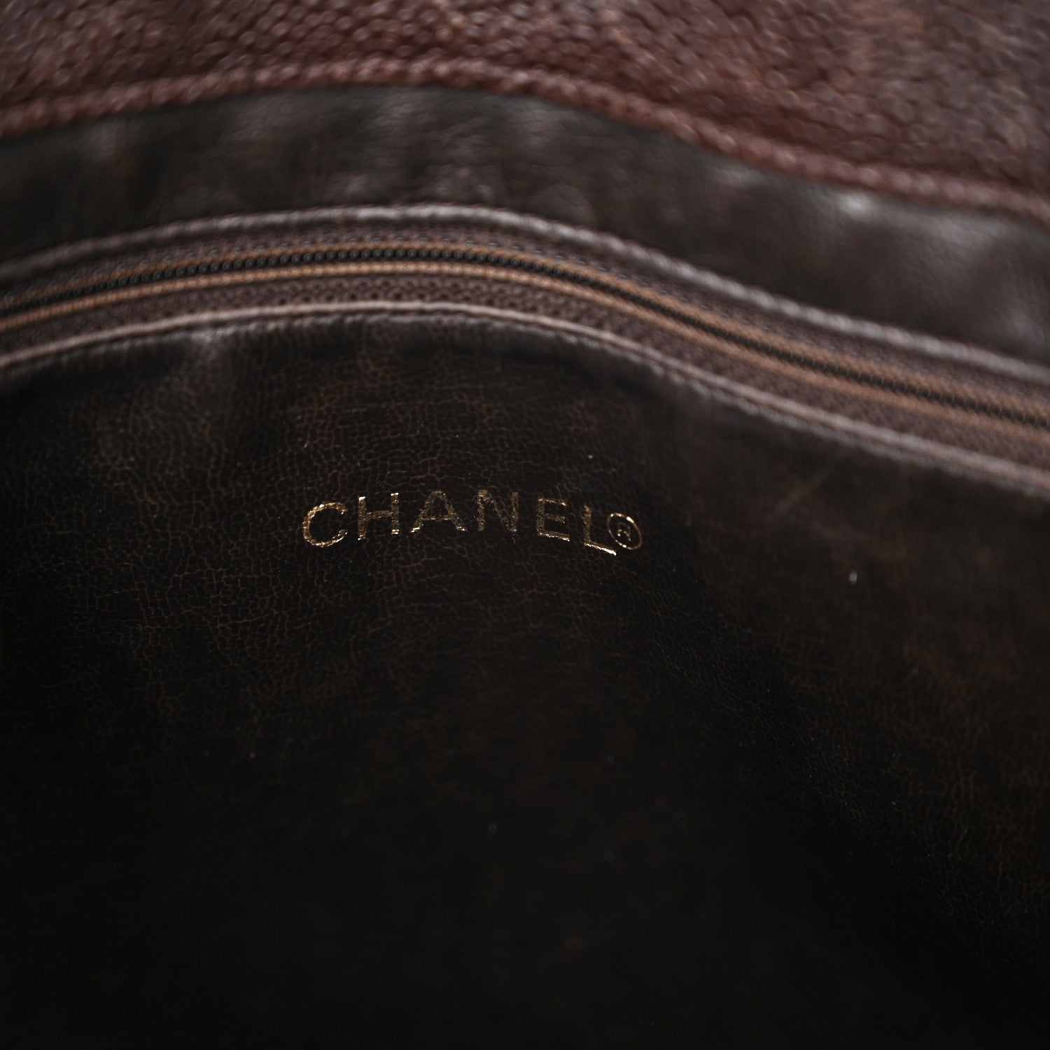 Chanel Caviar CC Shopper Tote Brown 6 of 19