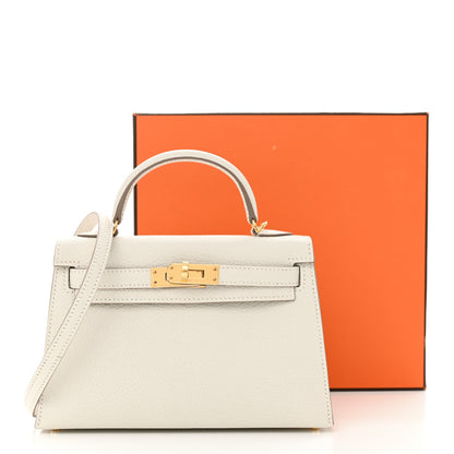 Hermes Chevre Mysore Mini Kelly Sellier 20 Mushroom 14 of 14