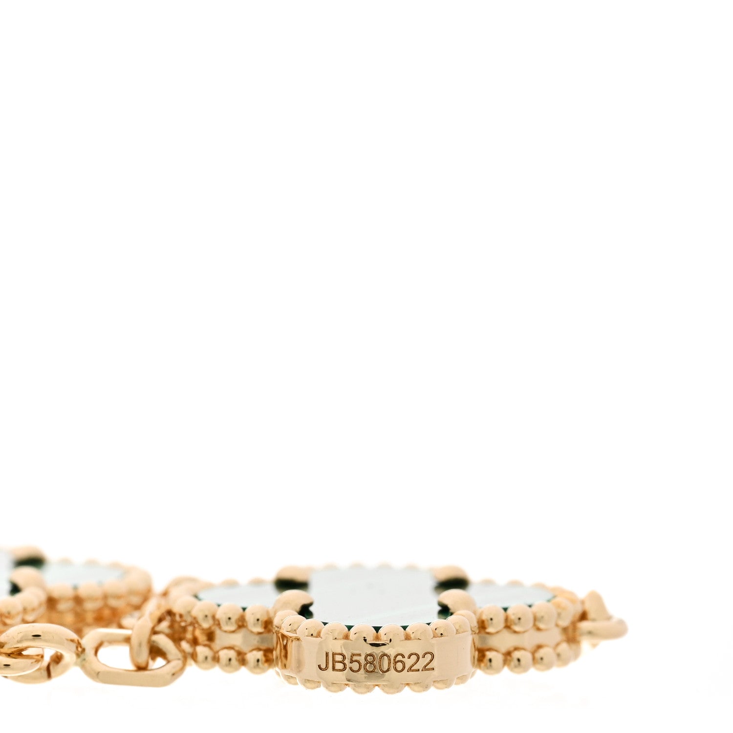 Van Cleef & Arpels 18K Yellow Gold Malachite 5 Motifs Vintage Alhambra Bracelet 4 of 5