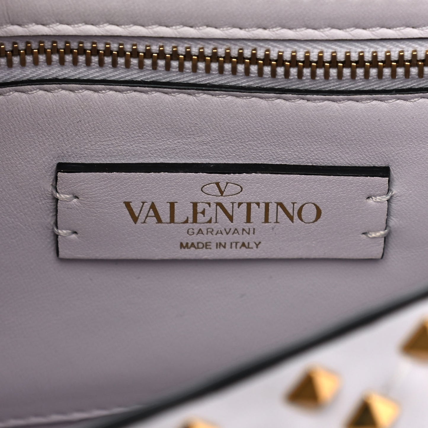 Lambskin Medium Rockstud Extreme Spike Shoulder Bag Light Ivory