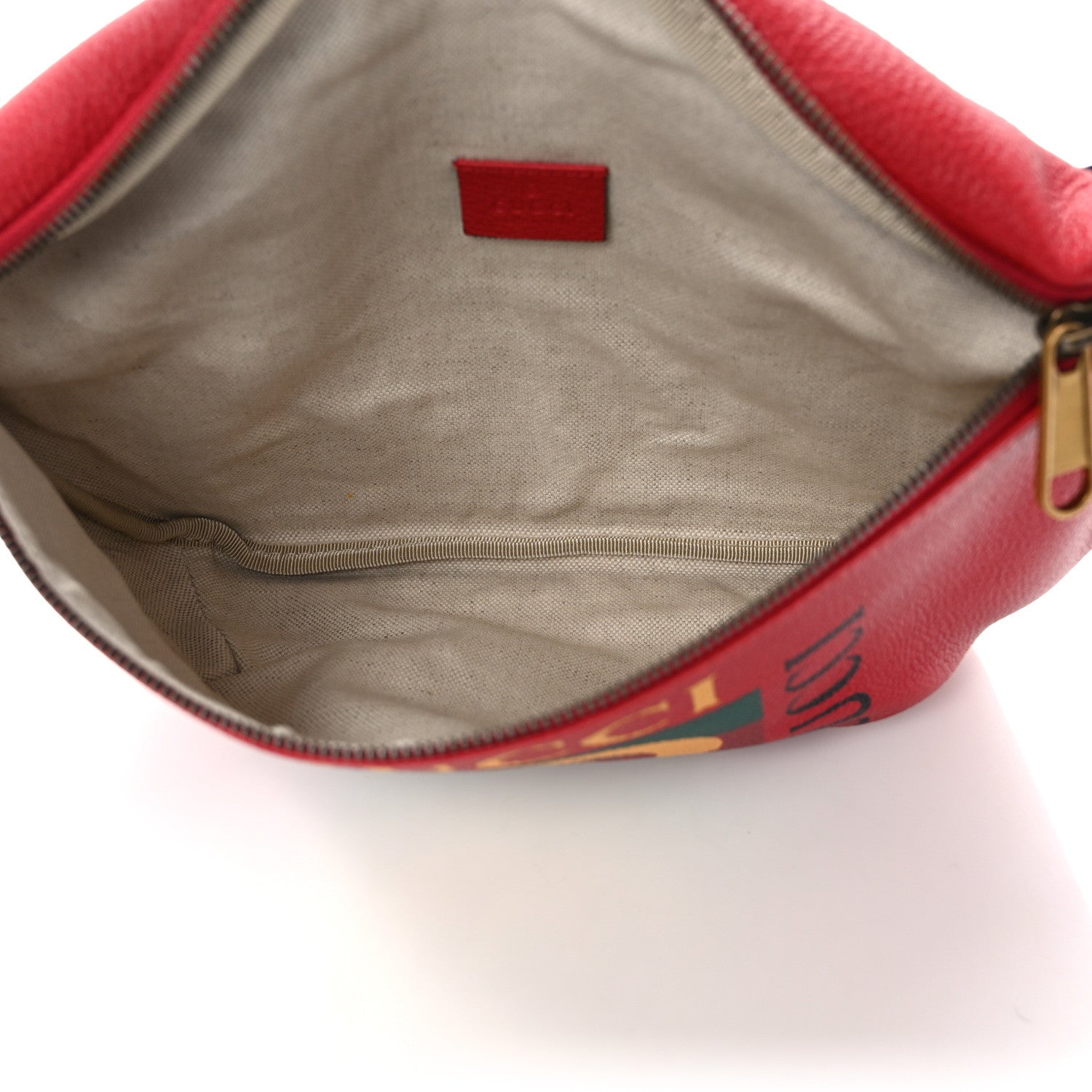 Gucci Grained Calfskin Logo Belt Bag Hibiscus Red 5 of 9