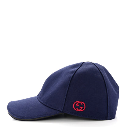 Gucci Cotton Web Baseball Hat M Navy 4 of 9