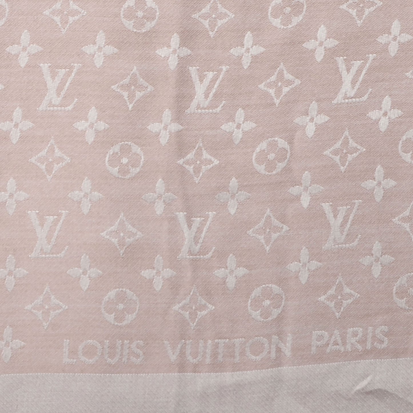 Silk Wool Monogram Denim Shawl Rose