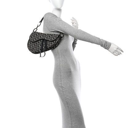 Christian Dior Oblique Saddle Bag Black 2 of 11