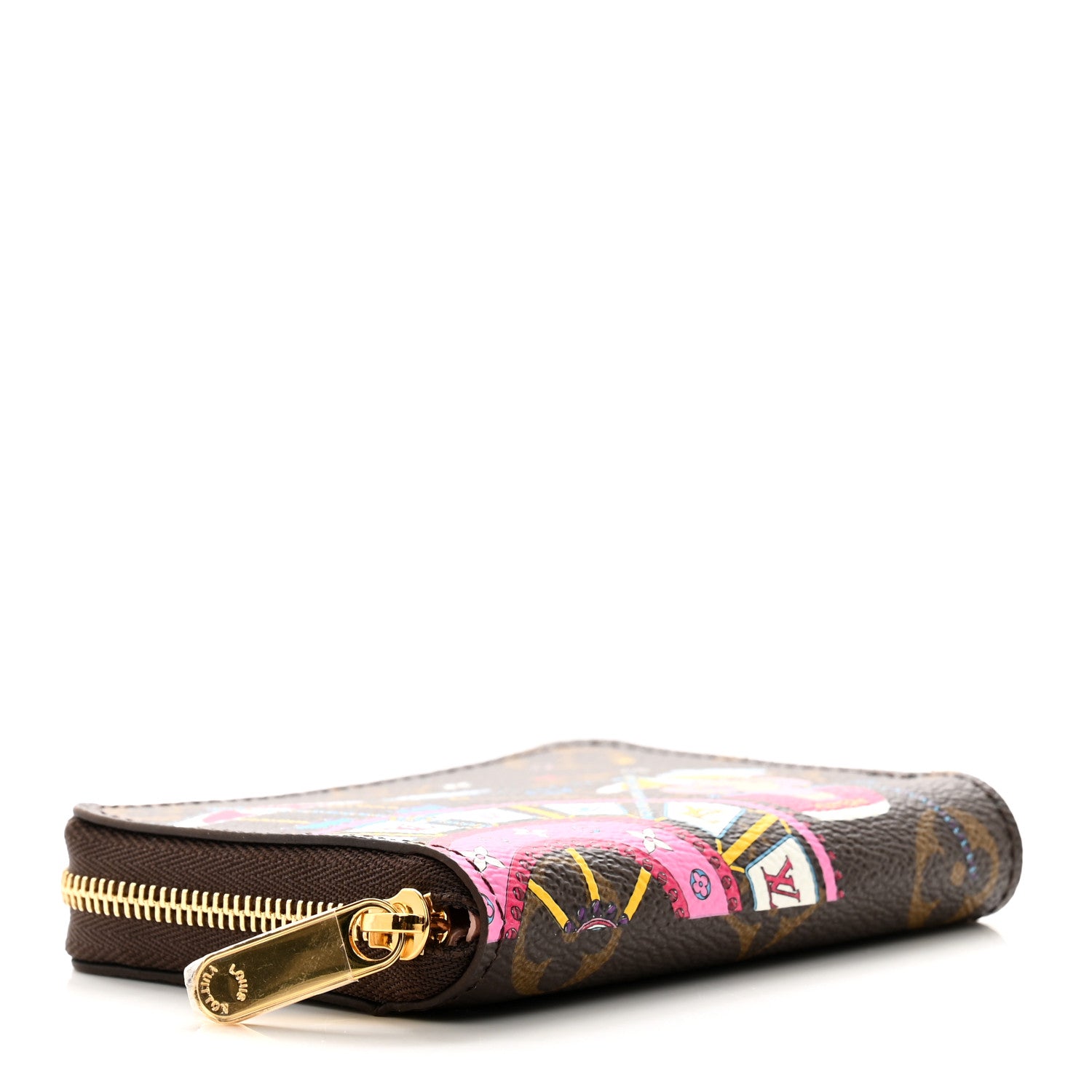 Louis Vuitton Monogram 2020 Christmas Animation Big Wheel Zippy Coin Purse Rose Ballerine 4 of 7