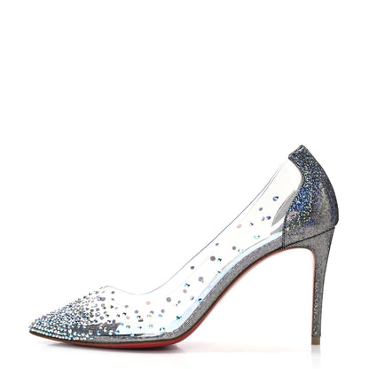 Christian Louboutin PVC Degrastrass 85 Pumps 36 Silver 1 of 7