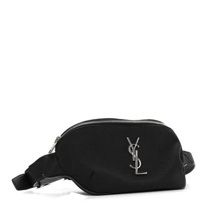 Saint Laurent Canvas Monogram Belt Bag Black 4 of 12