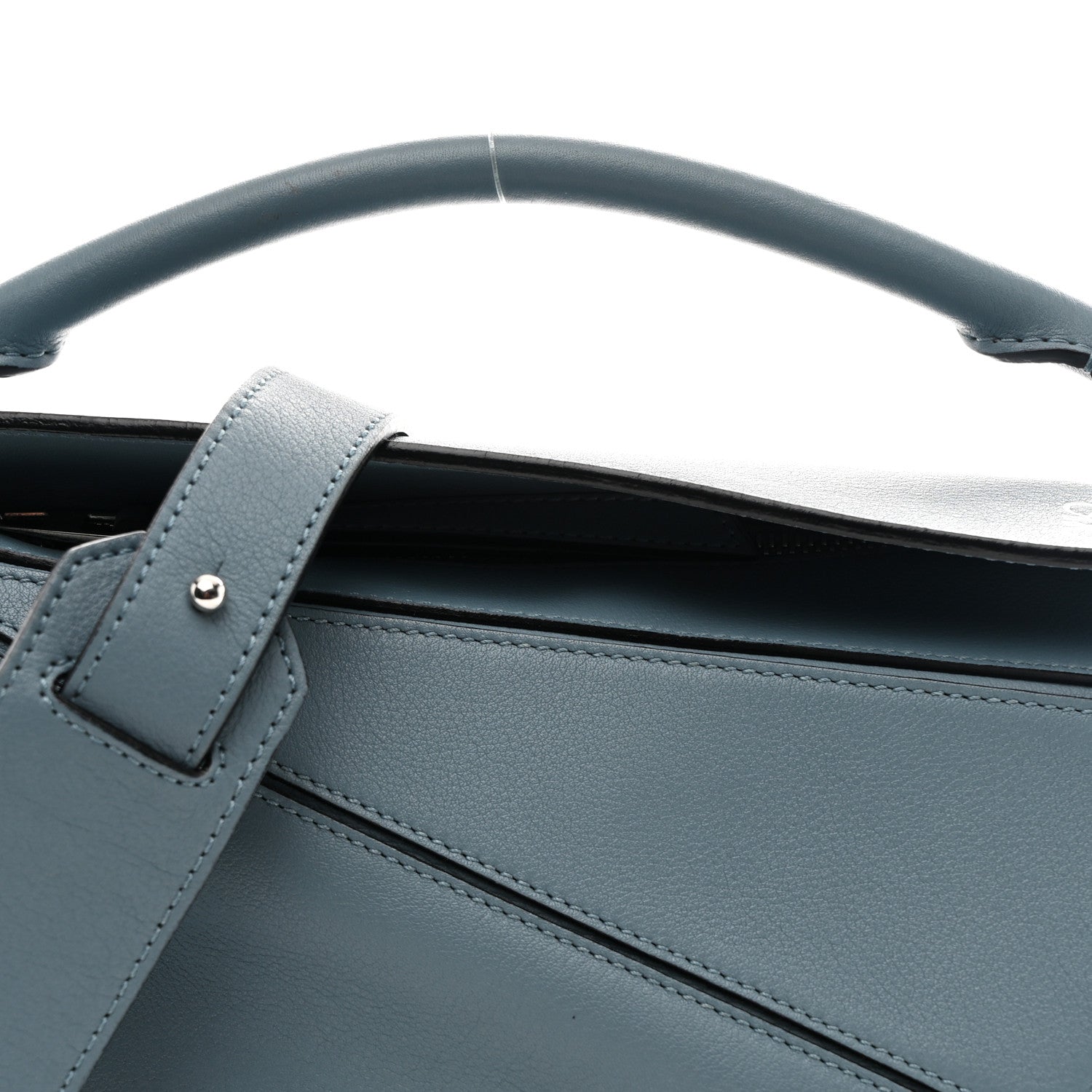 Loewe Calfskin Small Puzzle Bag Stone Blue 7 of 9