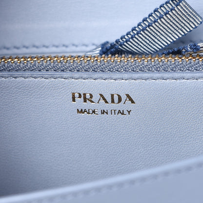 Prada Straw Embroidered Small Shoulder Bag Naturale Astrale 6 of 7