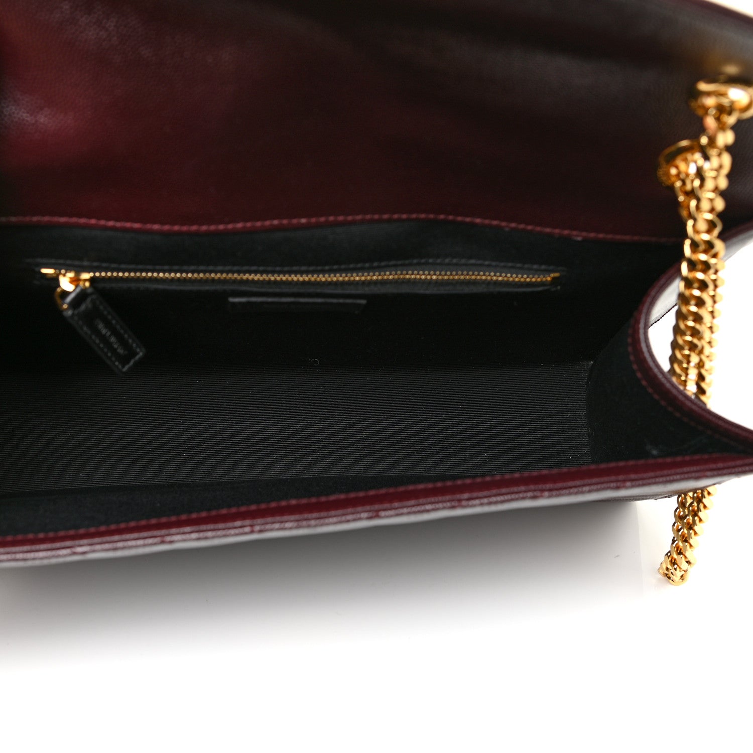 Saint Laurent Grain De Poudre Matelasse Chevron Large Monogram Satchel Amaranto 4 of 8